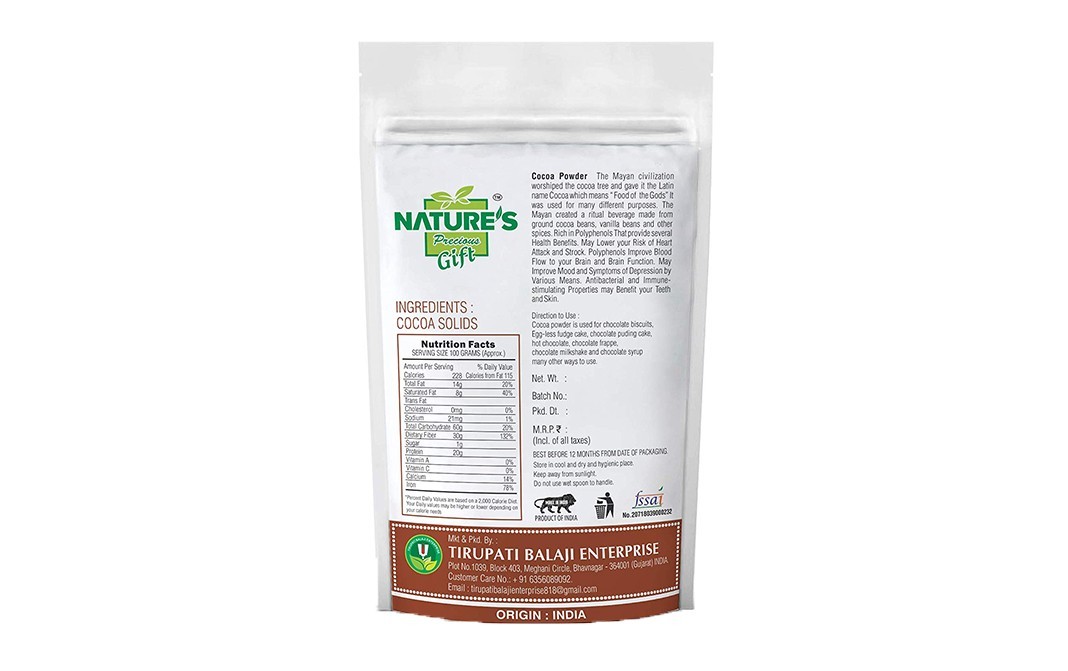 Nature's Gift Cocoa Powder    Pack  1 kilogram